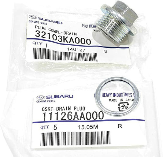 Subaru Magnetic Oil Drain Plug Upgrade Kit 32103KA000 / 11126AA000 F/S Genuine