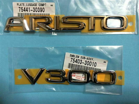 TOYOTA GENUINE TRUNK EMBLEM SET ARISTO V300 LEXUS GS300