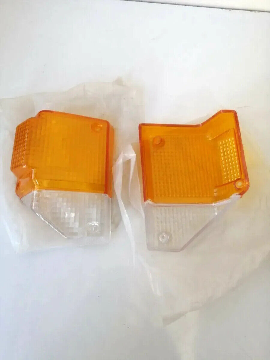 GENUINE TOYOTA 85-87 LAND CRUISER LEFT & RIGHT FRONT TURN SIGNAL LAMP LENS SET