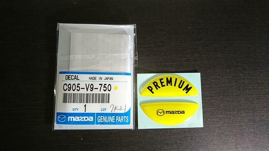 Genuine fuel cap decal C905-V9-750 F/S Mazda