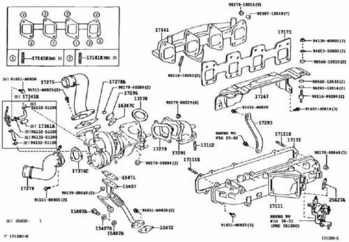 Toyota Manifold, exhaust MEGA CRUISER 1996/01-2001/10 1714158050 Genuine OEM