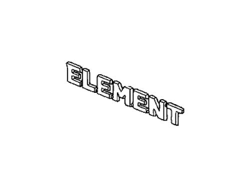Honda Genuine Black Element SC Emblem 75722-SCV-A20ZB