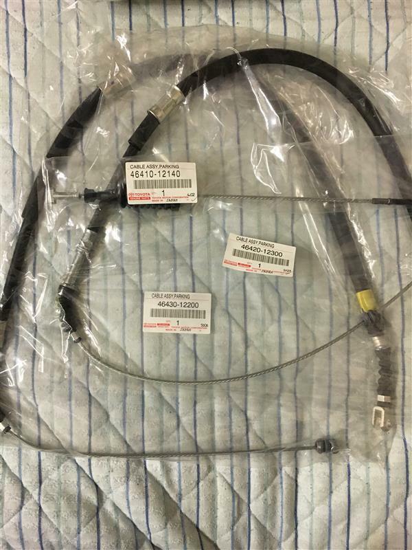 Toyota Genuine COROLLA AE86 CABLE ASSY PARKING BRAKE Left & Right & Center Set