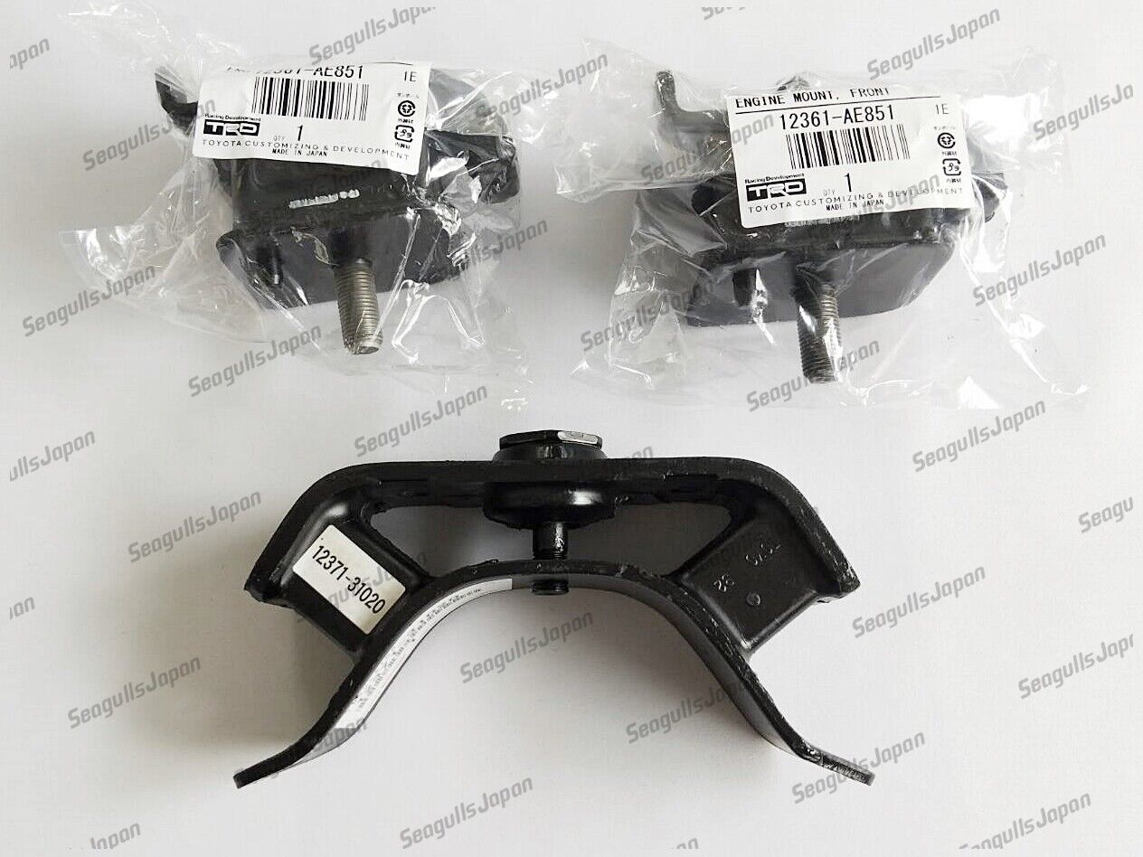 Toyota AE86 Levin Trueno Corolla cp 4AGE Zenki Kouki Engine Mount Set TRD