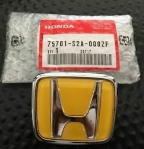 HONDA S2000 AP1 AP2 REAR YELLOW EMBLEM 75701‐S2A-000ZF GENUINE OEM