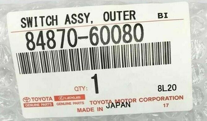 Lexus Toyota Genuine Land Cruiser LX470 Outer Mirror Adjusting Switch 8487060080