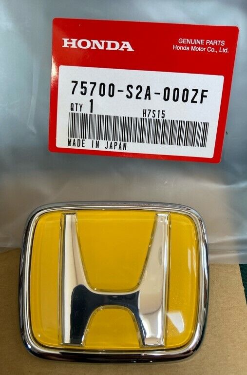 HONDA S2000 AP1 AP2 FRONT YELLOW EMBLEM 75700‐S2A-000ZF GENUINE OEM