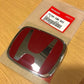 HONDA GENUINE CIVIC FD2 TYPE-R Front & REAR RED H EMBLEM BLUE TRIM JDM Japan