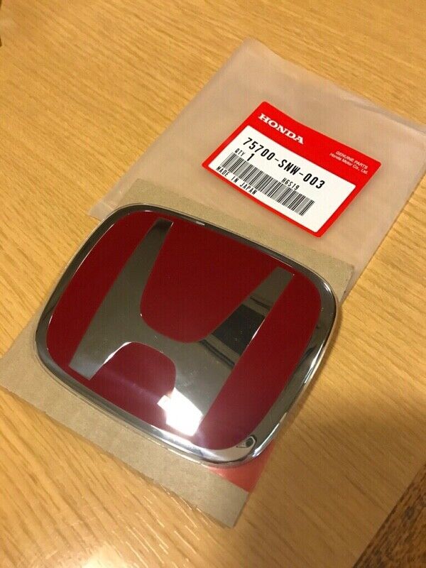 HONDA GENUINE CIVIC FD2 TYPE-R Front & REAR RED H EMBLEM BLUE TRIM JDM Japan