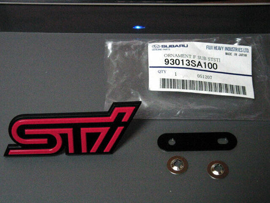 Subaru Genuine Forester STI SG9 Front Grille "STI" Emblem Badge 93013SA100 OEM