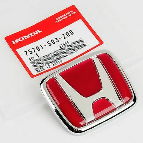 Honda Civic EK Type-R Red Rear Badge Emblem 75701-S03-Z00 F/S Genuine