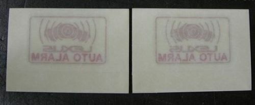 Toyota Lexus Genuine THEFT WARNING INFORMATION LABEL PLATE 2Qty Set OEM