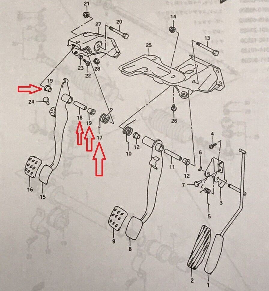 Suzuki Genuine Cappuccino EA11R EA21R Clutch Pedal Spring Set KEI Car OEM