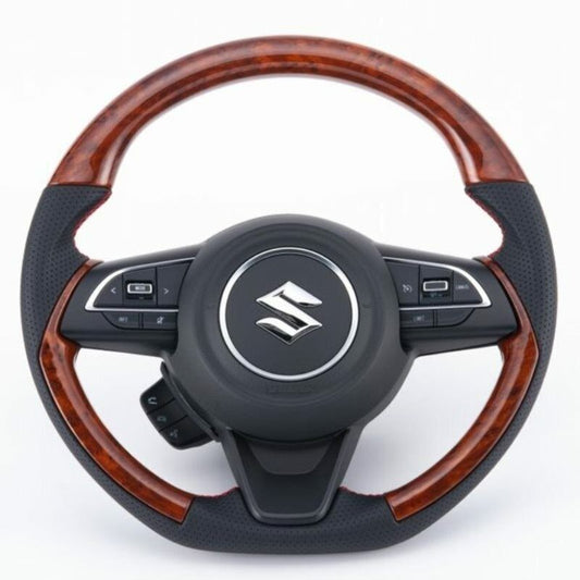Jimny SUZUKI Brown Leather Steering Wheel JB74 64 Sierra 2018+ SHOWA GARAGE