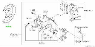 NISSAN Genuine BAFFLE PLATE Left One 41160-74F00