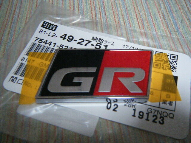 Genuine GR Back Door Emblem Logo Ornament 75441-52180 F/S Toyota