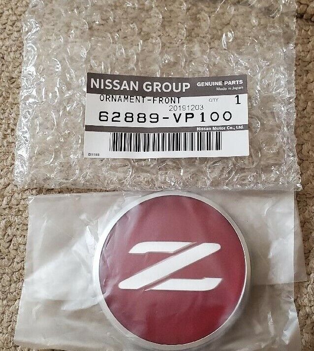 Nissan Fairlady Z Z32 Front Z Emblem Red Badge 62889-VP100 F/S 90-00 300ZX