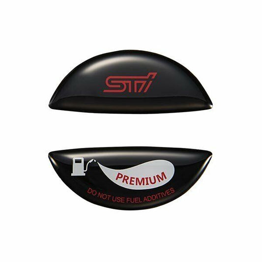 Subaru Genuine STI Fuel cap ornament (high octane) Black STSG18100640