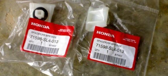 HONDA INTEGRA DC2 BUMPER SPACER 2PCS SET 71598-SL4-013 GENUINE OEM