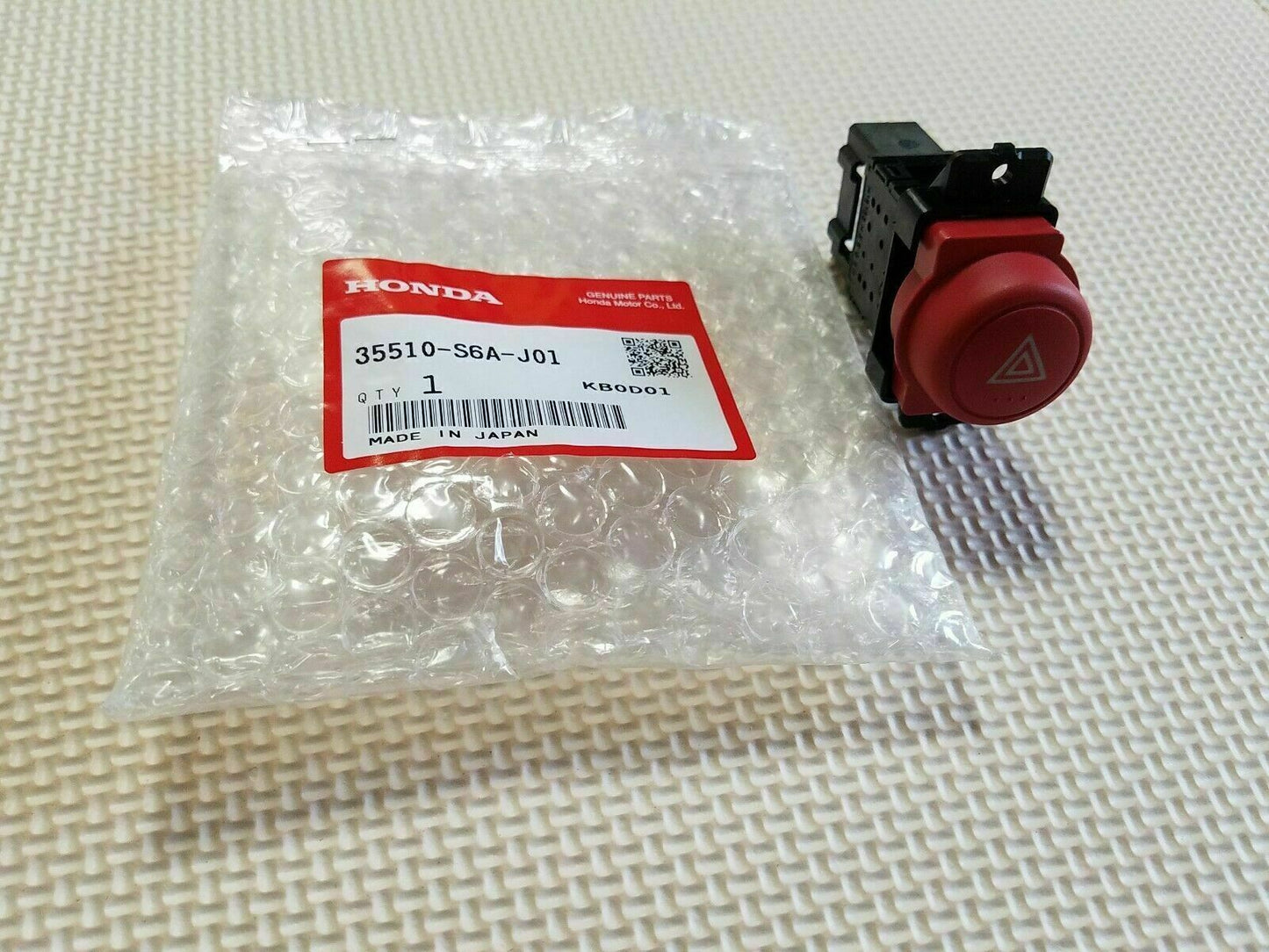 Honda Civic Acura RSX TYPE-S 2002-2006 Genuine Red Hazard Switch 35510-S6A-J01