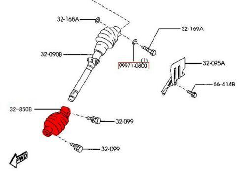 MAZDA RX-7 FD3S STEERING JOINT F100-32-850B  GENUINE OEM