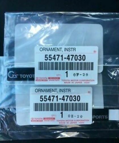 Toyota GS G SPORTS Interior Instrument Emblem 55471-47030 x2 F/S Genuine