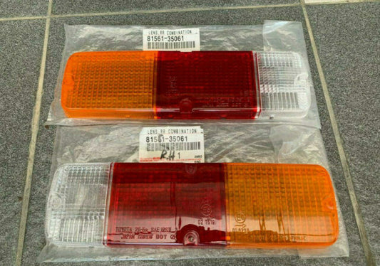 Genuine 73-84 Land Cruiser BJ40 FJ40 FJ55 Rear Tail Light Lenses F/S Toyota