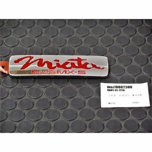 Mazda Genuine Miata Rear Emblem Rear (Red Letters) NA01-51-721A