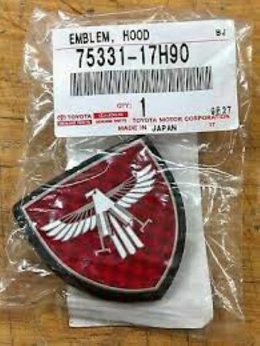 Genuine MR2 MR-2 AW11 84-89 Red Front Eagle Hood Emblem 75331-17H90 F/S Toyota