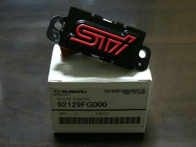 SUBARU Genuine IMPREZA Shift "STI" Panel Plate ILMNATN Illumination OEM