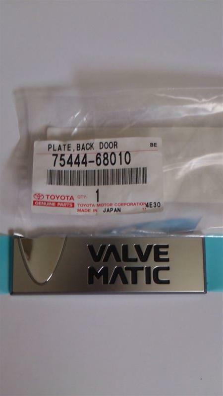 TOYOTA Genuine WISH Rear Emblem VALVE MATIC Logo Ornament Plate OEM 75444-68010