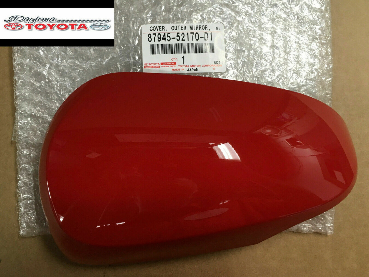 Toyota Genuine Prius C Outer Mirror Cover Red Left & Right Set 2012-2018 OEM