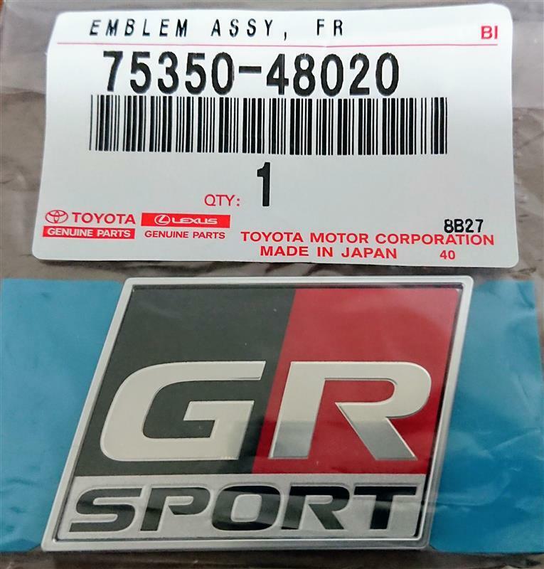 Genuine GR Front Fender Emblem Logo Ornament 75350-48020 F/S Toyota