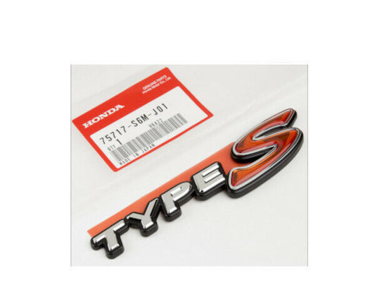 Honda Genuine Integra RSX Rear Type-S Emblem 75717-S6M-J01 JDM OEM