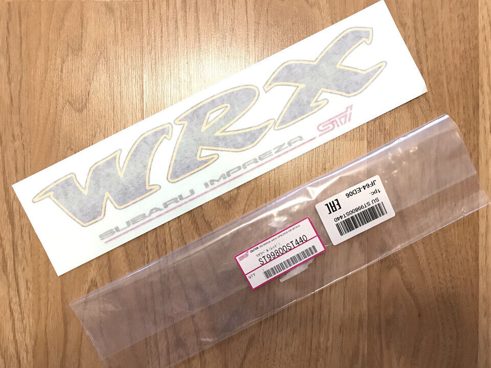 SUBARU GC8 Impreza WRX STI Genuine Rear Trunk White Decal Sticker OEM JDM